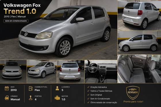 VOLKSWAGEN FOX 1.0 MI TREND 8V FLEX 4P MANUAL VOLKSWAGEN FOX 1.0 MI TREND 8V FLEX 4P MANUAL